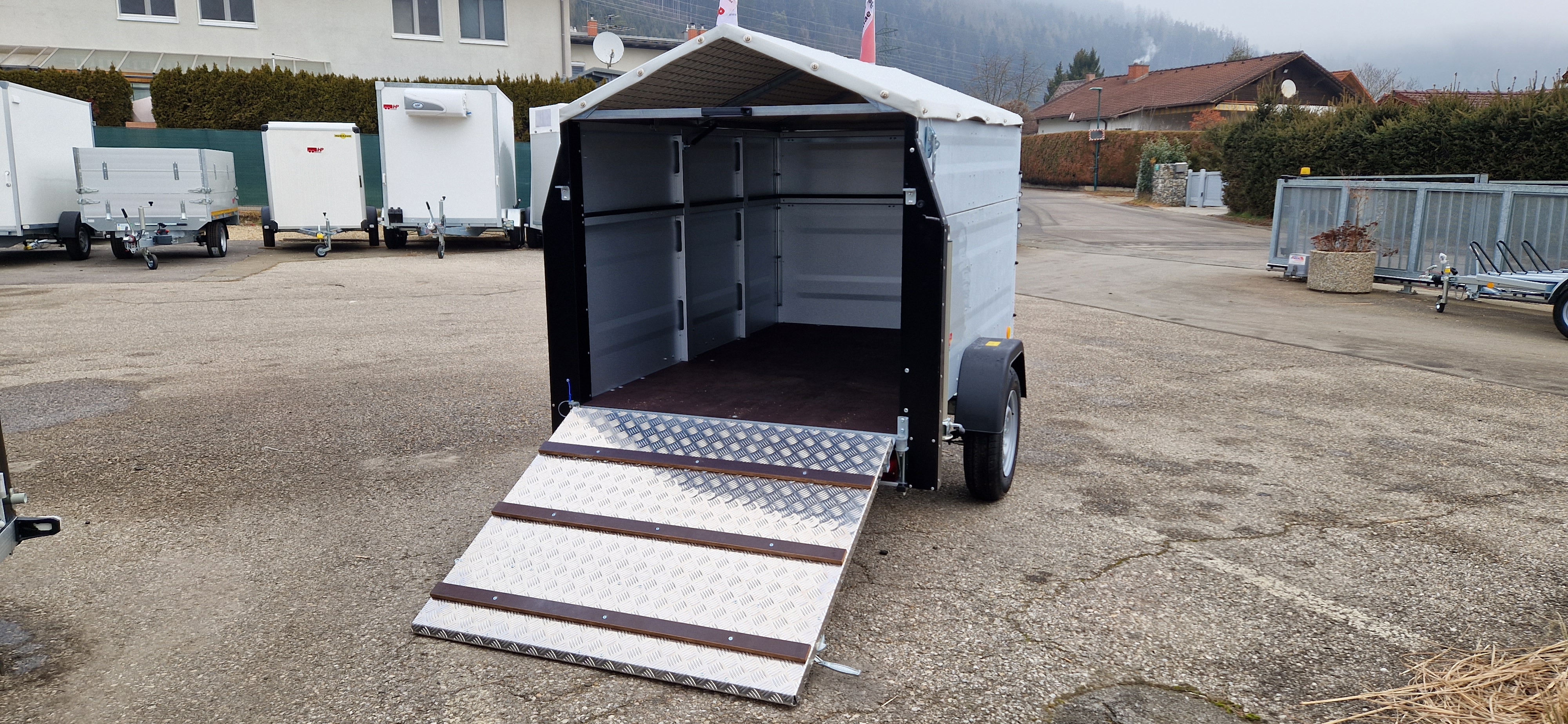PKW-Anhänger, Autoanhänger, Kleinviehtransporter HP 2012 G-VT, 2020 x 1235 x 1070 mm, 1000 kg gebremst 